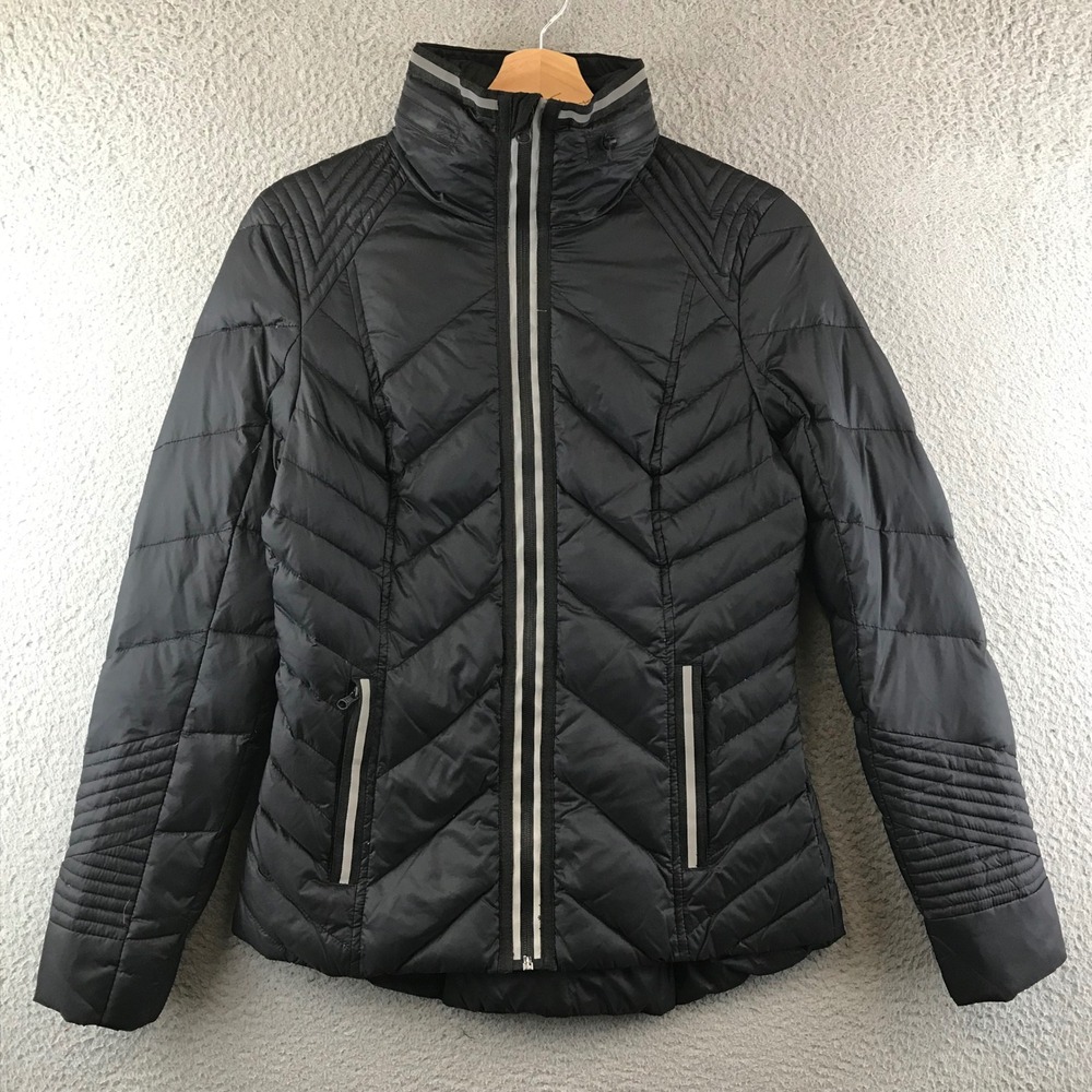 Blanc Noir Puffer Jacket Women's‎ Size S Black Quilted Insulated Coat